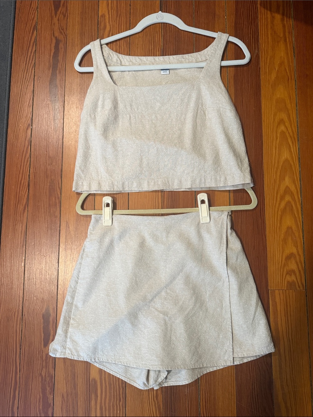 Old Navy Linen Blend Skort Set